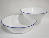 Corelle NAVY INDIGO BLUE RIM *Choose 1 or 2 Qt SERVING BOWL *Cafe, True, Lia, Nordic, Hoops