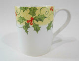 ❤️ NW Corelle Impressions HOLLY 11-oz STONEWARE MUG Cup *Red Gold Green Holiday