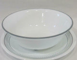 1 Corelle MYSTIC GRAY 18-oz Soup CEREAL BOWL 6 1/4" Grey Rim Band