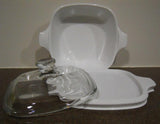 ❤️ NEW 3-pc CORNING Corelle P43 WILDFLOWER Petite Pan w/GLASS & Plastic COVERS