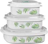 Corelle Calypso 6pc Plastic MICROWAVE COOKWARE Set VENT Lids *PICK Your PATTERN