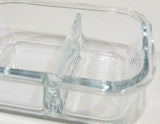 PYREX 2.1 Cup MEALBOX Meal Prep Leftover Divided Glass Storage Microwave Safe