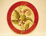 6" Christmas Stoneware TRIVET / HOT PLATE *Holly, Comfort & Joy, OR Red Snowman