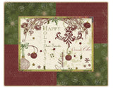 15x12 Christmas GLASS COUNTER SAVER BOARD *Happy Holiday, Holly, Cardinals, Joy