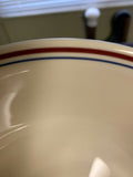 ❤️ Corelle ABUNDANCE Sandstone 1-Qt SERVING BOWL *Country Morning Blue Red Bands