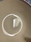 ❤️ Corelle ABUNDANCE Sandstone 1-Qt SERVING BOWL *Country Morning Blue Red Bands