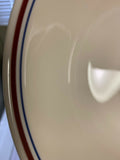 ❤️ Corelle ABUNDANCE Sandstone 1-Qt SERVING BOWL *Country Morning Blue Red Bands