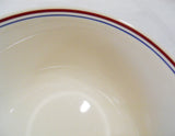 ❤️ Corelle ABUNDANCE Sandstone 1-Qt SERVING BOWL *Country Morning Blue Red Bands
