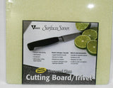 ❤️ ALMOND BEIGE CREAM 15x12 COUNTER SAVER Tempered Glass Hot Plate Cutting Board