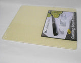 ❤️ ALMOND BEIGE CREAM 15x12 COUNTER SAVER Tempered Glass Hot Plate Cutting Board