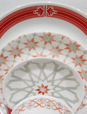 *NEW 16-pc Corelle AMALFI ROSA w/Prairie Garden Red DINNERWARE SET Plates Bowls