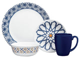 Corelle AMALFI AZUL 10 1/4" DINNER PLATE Blue Italy Mediterranean Coast