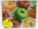 ❤️ APPLE HARVEST Fruit 15x12 COUNTER SAVER Tempered Glass Hot Plate Cutting Board