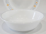 1 Corelle APRICOT GROVE 18-oz SOUP Cereal BOWL Gray Grey Rim *Peach Blue Floral