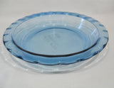 New PYREX Easy Grab ATLANTIC BLUE 11-1/4" Scalloped Rim PIE PLATE Quiche Multi Dish