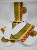 ❤️ NEW 4 Corelle Square BAMAKO 10 1/4" Dinner Plates GEOMETRIC AFRICAN FABRICS