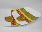 ❤️ NEW 4 Corelle Square BAMAKO 10 1/4" Dinner Plates GEOMETRIC AFRICAN FABRICS