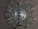 *Mint VTG. Pressed Glass BUBBLE BASKET Ruffled Rim Elegant EASTER Centerpiece