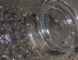 *Mint VTG. Pressed Glass BUBBLE BASKET Ruffled Rim Elegant EASTER Centerpiece