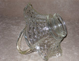 *Mint VTG. Pressed Glass BUBBLE BASKET Ruffled Rim Elegant EASTER Centerpiece