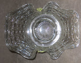*Mint VTG. Pressed Glass BUBBLE BASKET Ruffled Rim Elegant EASTER Centerpiece