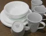 ❤️ New 17-pc CORELLE Boutique BELLA FAENZA Dinnerware Set w/ MUGS & SERVING BOWL