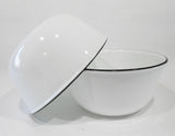 ❤️ 2 BLACK Band CORELLE 28-oz SUPER SOUP BOWLS 6 1/4" Bright Brilliant Onyx Ebony