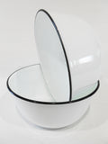 ❤️ 2 BLACK Band CORELLE 28-oz SUPER SOUP BOWLS 6 1/4" Bright Brilliant Onyx Ebony