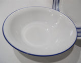 New CORELLE Blue Rim 18-oz SOUP CEREAL BOWL 7 1/4 Strokes Brushed Cobalt Newport