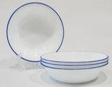 4 Corelle BREATHTAKING BLUE RIM 10-oz DESSERT BOWLS Fruit KEY WEST, TRUE, CAFE, MAVI