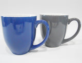 CORELLE 13-oz Mug INDIGO BLUE or GRAY /Speckled Blooms Mavi Stone Grey Reminisce