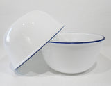 ❤️ 2 BLUE Band CORELLE 28-oz SUPER SOUP BOWLS Bright Brilliant Breathtaking Navy