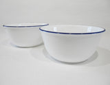 ❤️ 2 BLUE Band CORELLE 28-oz SUPER SOUP BOWLS Bright Brilliant Breathtaking Navy