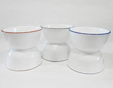 ❤️ 2 BLUE Band CORELLE 28-oz SUPER SOUP BOWLS Bright Brilliant Breathtaking Navy