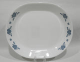 ❤️ 1 Corelle BLUE HEARTS 12.25 x 10 SERVING PLATTER Meat Chop Hostess Tray Plate