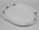 ❤️ 1 Corelle BLUE HEARTS 12.25 x 10 SERVING PLATTER Meat Chop Hostess Tray Plate