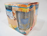 ❤️ NEW 4 Corelle BLUE HEARTS 16-oz Tumbler GLASSES Cooler Iced Tea Drinkware