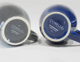 CORELLE 13-oz Mug INDIGO BLUE or GRAY /Speckled Blooms Mavi Stone Grey Reminisce
