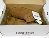 ❤️ NIB Womens Size 7 MUK LUKS Harlene LUK~EES BOOTS Ankle Booties CAMEL BROWN