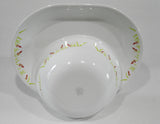 ❤️ NEW 2-pc CORELLE BREEZE Serving PLATTER & 1 Qt BOWL Red Green India Crops