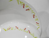❤️ NEW 2-pc CORELLE BREEZE Serving PLATTER & 1 Qt BOWL Red Green India Crops