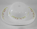 ❤️ NEW 2-pc CORELLE BREEZE Serving PLATTER & 1 Qt BOWL Red Green India Crops