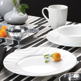 ❤️ CORELLE Boutique SWEPT Choice> 10.75" Dinner OR 8.5 Lunch PLATE *White Waves