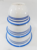 ❤️ NEW 3-pc Corelle CLASSIC CAFE BLUE Stoneware MIXING & SERVING BOWL SET