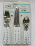 ❤️ NEW 12-pc Corelle CALLAWAY FLATWARE SET Regent Sheffield Stainless Green Ivy