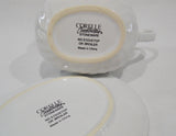 ❤️ NRM Corelle CALLAWAY Ribbons HOLIDAY Christmas GRAVY BOAT & UNDERPLATE Stoneware