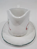 ❤️ NRM Corelle CALLAWAY Ribbons HOLIDAY Christmas GRAVY BOAT & UNDERPLATE Stoneware