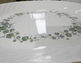 ❤️ NEW Corelle CALLAWAY Ivy Oblong SERVING PLATTER 12x10 Embossed Swirls GREEN