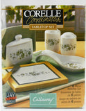 ❤️ NEW 6-pc Corelle CALLAWAY IVY Tabletop Set *Trivet Spoon Rest Napkin Holder Shakers