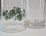 ❤️ 2 NEW Corelle Corning CALLAWAY 16-oz GLASSES Drink Tea Tumblers Dark Green Ivy